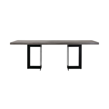 Odet - Rectangular Dining Table - Concrete / Black