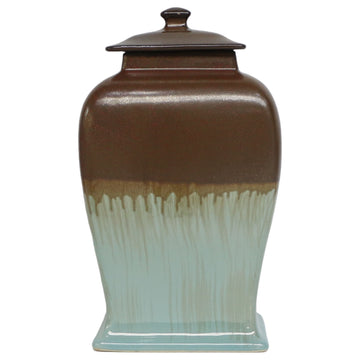 Ellensburg Small Lidded Jar 16" - Green