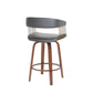 Topanga - Swivel Walnut Wood Stool