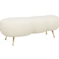 Welsh - Faux Shearling Bench - Beige