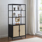 Amherst - 3-Shelf Radio Weave Cane Metal Accent Cabinet