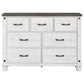 Lilith - 7-Drawer Dresser - Distressed White