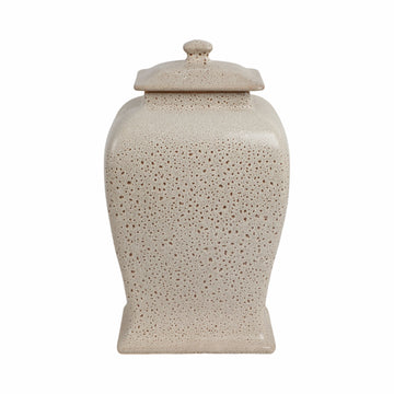 16" Townsend Small Lidded Jar - Beige