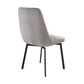 Susie - Swivel Upholstered Dining Chair (Set of 2) / Gray - Black