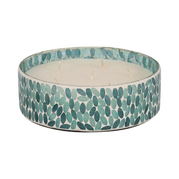 8" - 49 Oz Mosaic Bowl Scented Candle - Blue M