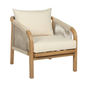 Cypress - Outdoor Patio Chair - Blonde Eucalyptus / Ivory