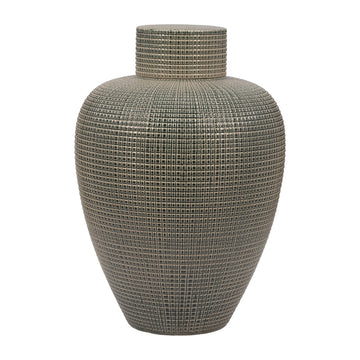 Large Lidded Jar - Green