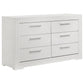 Ives - 6-Drawer Dresser Cabinet - White High Gloss