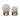 7/8" Anoka Marble Sphere Statuary (Set of 2) - White