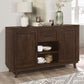 Reynolds - 2 Door Sideboard Buffet Storage Cabinet - Brown Oak