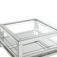 Noralie - Coffee Table With Glass Top - Mirrored - Wood - 18"