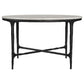 Hermas - Round Genuine Marble Top Metal Coffee Table - White
