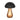 Hammered Top Mushroom - Black / Gold