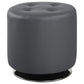 Bowman - Round Upholstered Tufted Swivel Ottoman