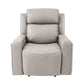 Claude - Dual Power Headrest And Lumbar Support Recliner Chair - Light Gray