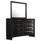 Briana - 8-Drawer Dresser With Mirror - Black