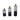 15" / 19" / 23" Nandita Bottles (Set of 3) - Blue