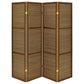Browning - 4-Panel Bamboo Room Divider Folding Screen - Walnut