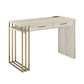 Tyeid - Vanity Desk - Antique White & Gold Finish