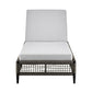 Alegria - Outdoor Patio Adjustable Chaise Lounge Chair With Cushions - Gray