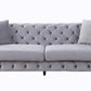 Jelanea - Sofa - Gray Velvet & Gold Finish