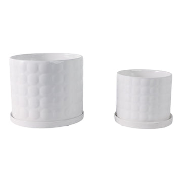 6" / 8" Bubble Planter (Set of 2) - White