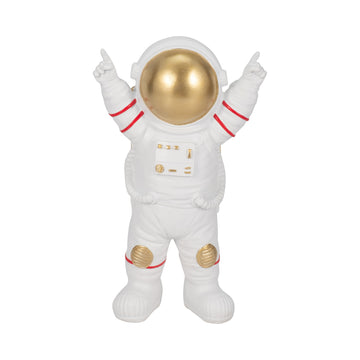 Cheering Space Man - White / Gold