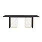 Monaco - Dining Table With Antique Brass Accent - Black