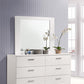 Felicity - 6-Drawer Wood Dresser With Mirror - White High Gloss