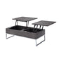 Iban - Coffee Table - Gray Oak & Chrome