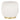 Ruched - Ottoman - Gold Metal And Cream Velvet