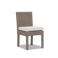 Coronado - Armless Dining Chair, With Self Welt - Canvas Flax / Dark Brown