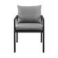 Cayman - Outdoor Patio Dining Chairs With Arms And Cushions (Set of 2) - Gray