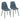 Pebble - Chair - Black Steel And Velvet (Set of 2)