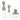 11" / 16" / 21" Calista Glaze Bottles (Set of 3) - Cream
