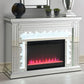 Gilmore - Mirrored Freestanding Electric Fireplace - Silver