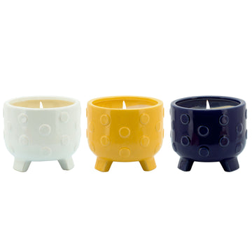 Citronella Candle Planter 5" 3 Assorted 16Oz