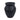 10" Rustic Vase With Chain - Black