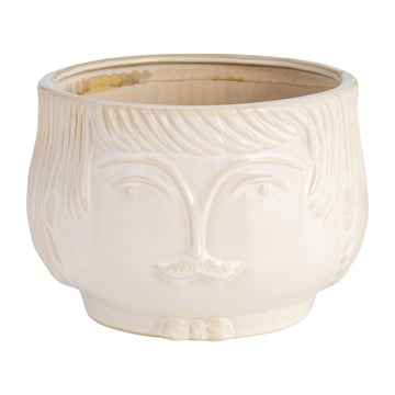 Grandpa Planter 7" - White