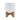 Ceramic Stripe Planter On Stand 5" - White