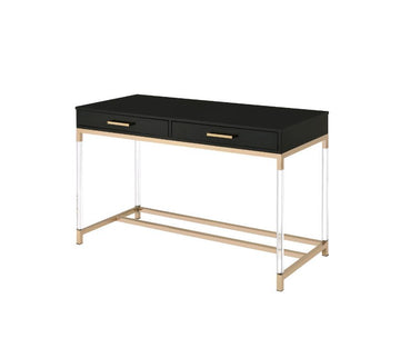 Adiel - Desk - Black & Gold Finish