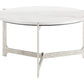 Barmas - Coffee Table - White / Silver