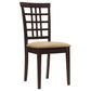 Kelso - Lattice Back Dining Side Chair (Set of 2) - Cappuccino