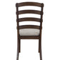 Pascaline - Side Chair (Set of 2) - Gray Fabric, Rustic Brown & Oak Finish