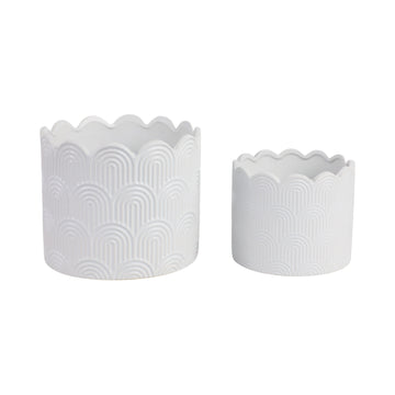 6" / 8" Arch Planters (Set of 2) - White