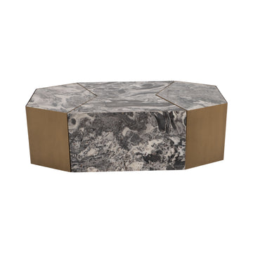 50" Revere Marble Coffee Table (Set of 3) - Brown