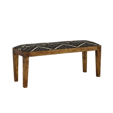 Lamont - Fabric Upholstered Accent Bench - Black And Natural