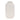 Ceramic 11" Oval Ridged Vase - White