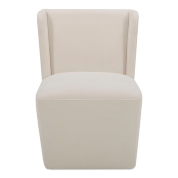 Cormac - Rolling Dining Chair Performance Fabric - Capri Ivory