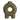 Cer Donut Footed Vase 7" - Olive